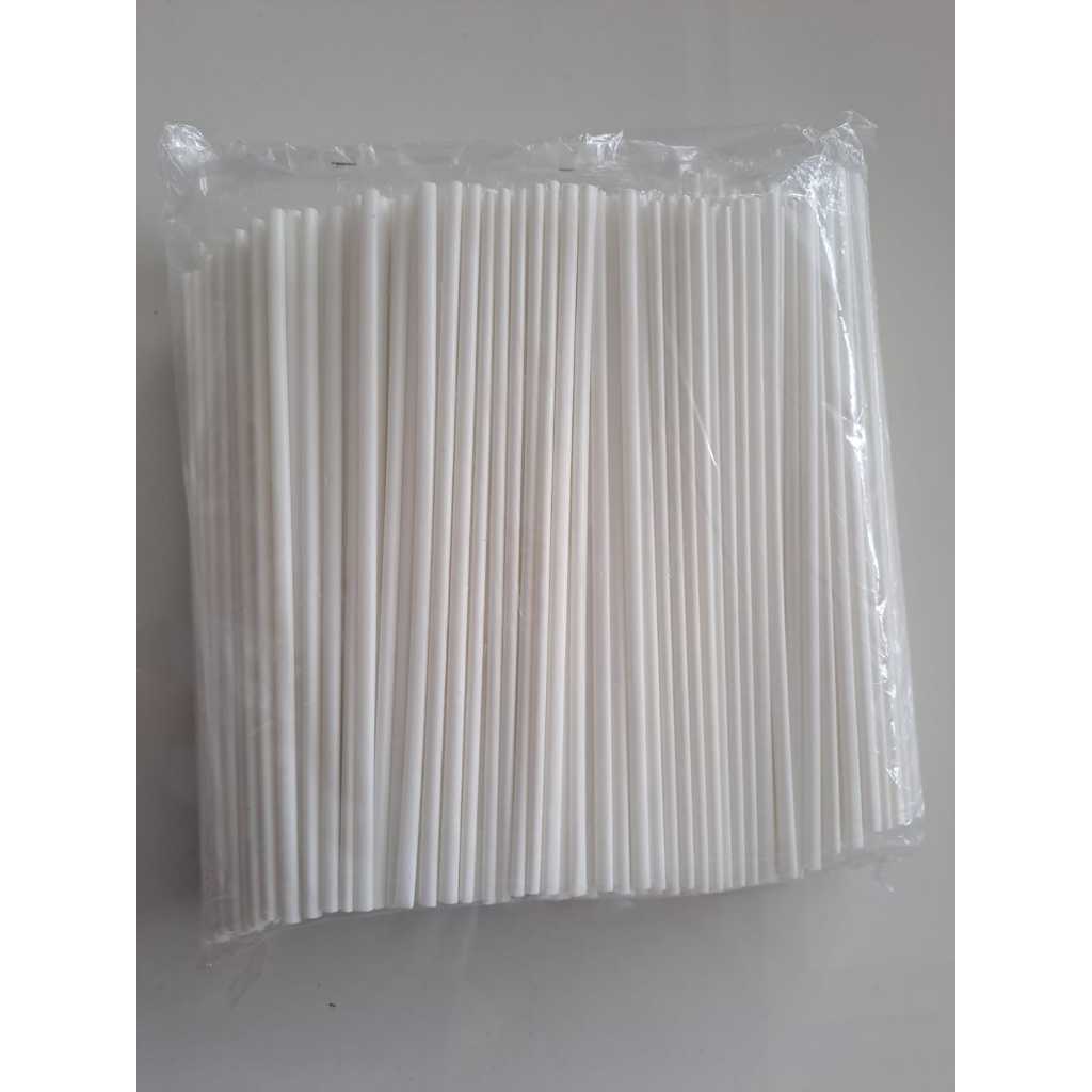 Sedotan Loss Putih 250 Gram - Sedotan Plastik Putih Lurus - Sedotan putih dof