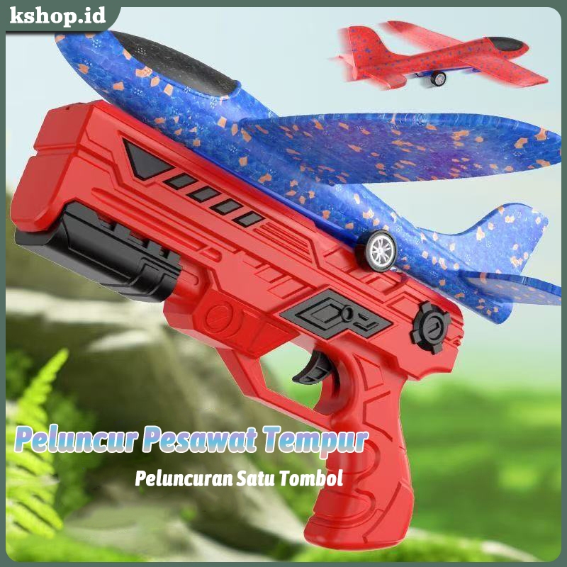 Mainan Anak tembakan Pesawat Terbang ada lampu / Mainan Tembakan Pesawat terbang