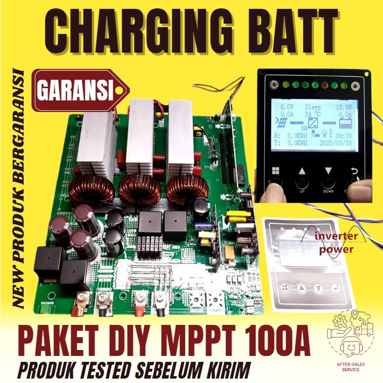 MPPT 100A Solar Charging Controler rating 100a 100 amper TANPA BOX mppt solar charging 100A Tanpa Ca