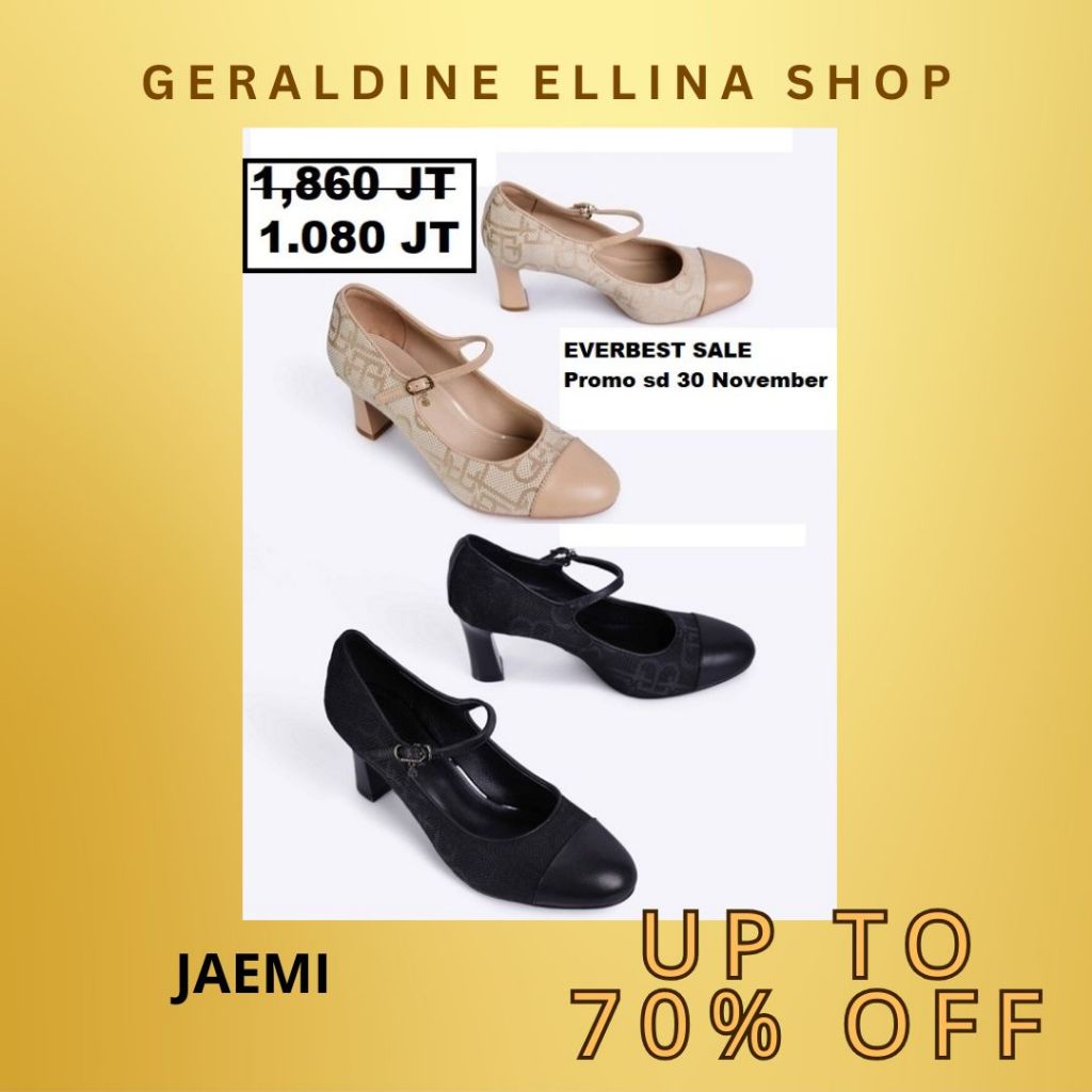 Sepatu heels wanita Everbest ORIGINAL SALE seri JAEMI