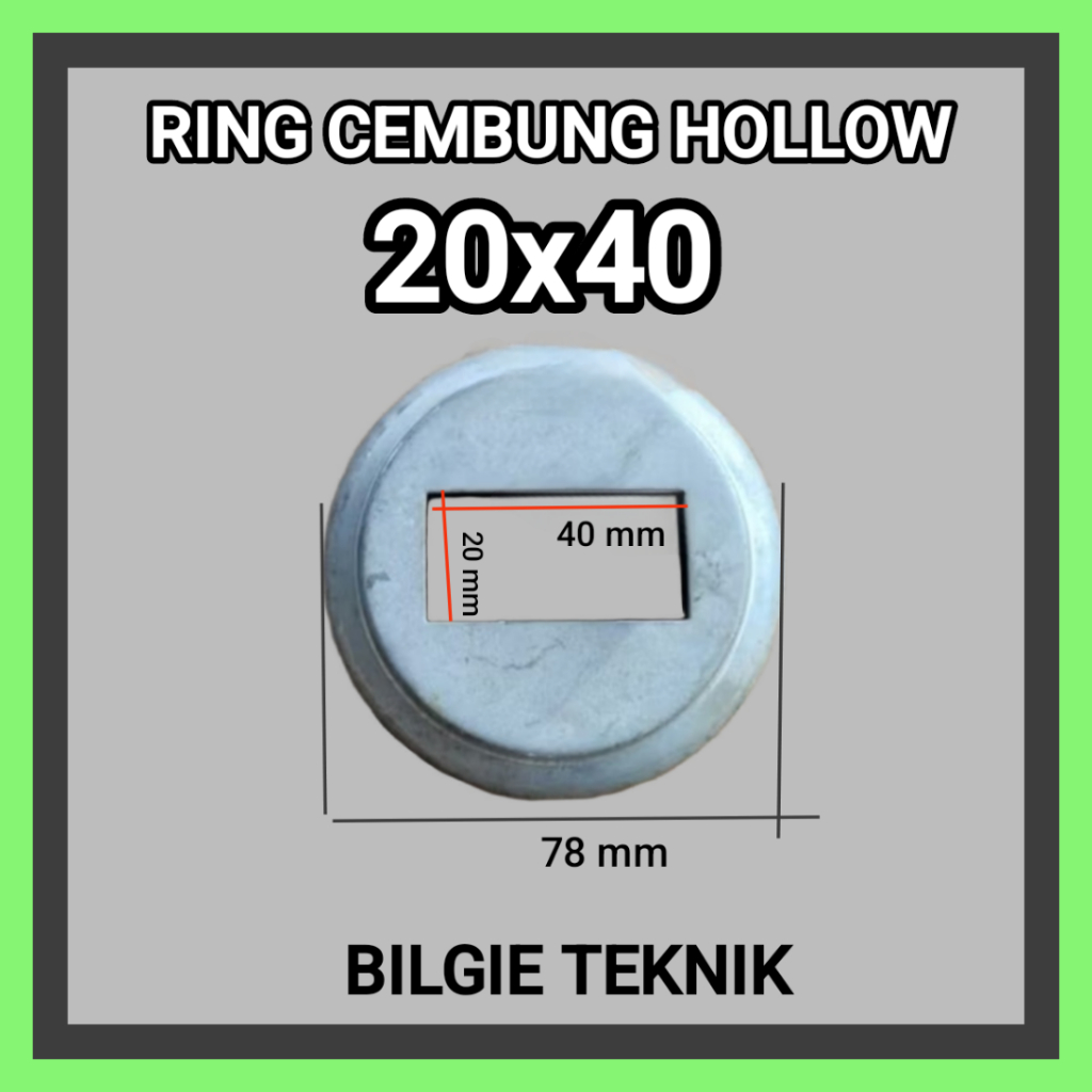 Ring Bulat Pipa Hollow 20x40 Kaki Ring Cembung Ornamen Aksesoris Pintu Pagar Besi Ring Pipa Hollo Be