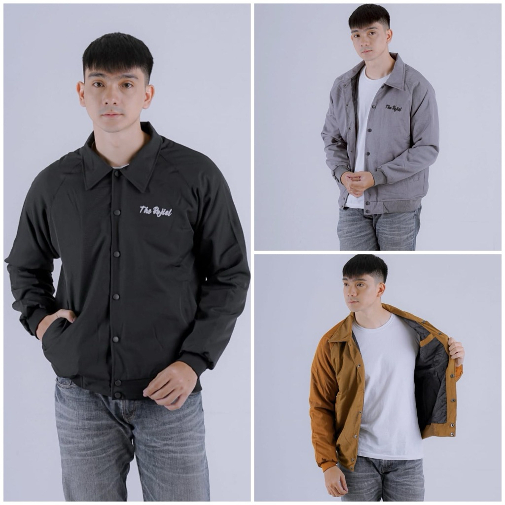 ARZ - Thebojiel Jaket Baseball Semi Wol Pria Original