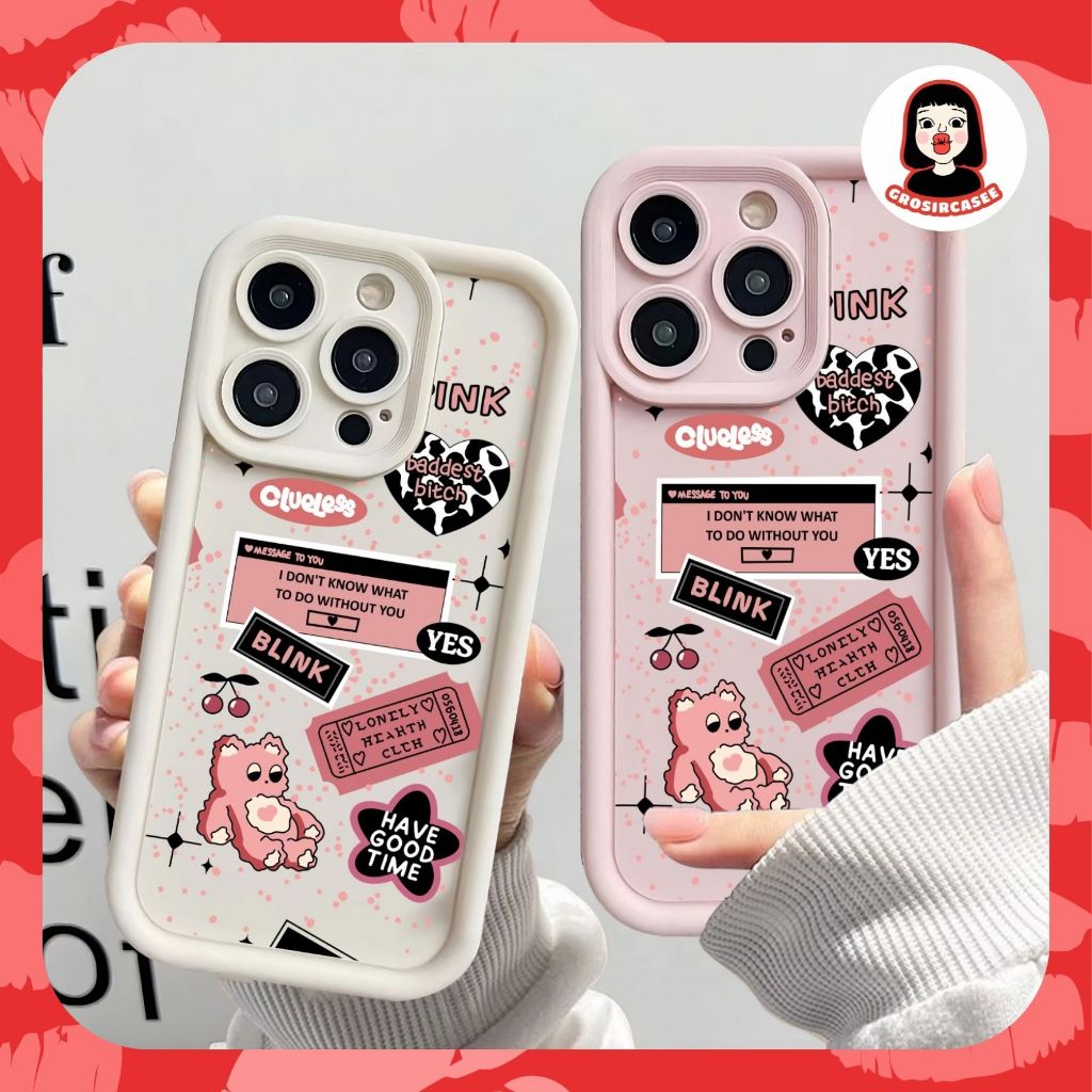 Bear Blink printing astro case samsung a16 a06 a25 a55 a15 a23 j7 j2 j6 plus prime a23 a05s a21s a11