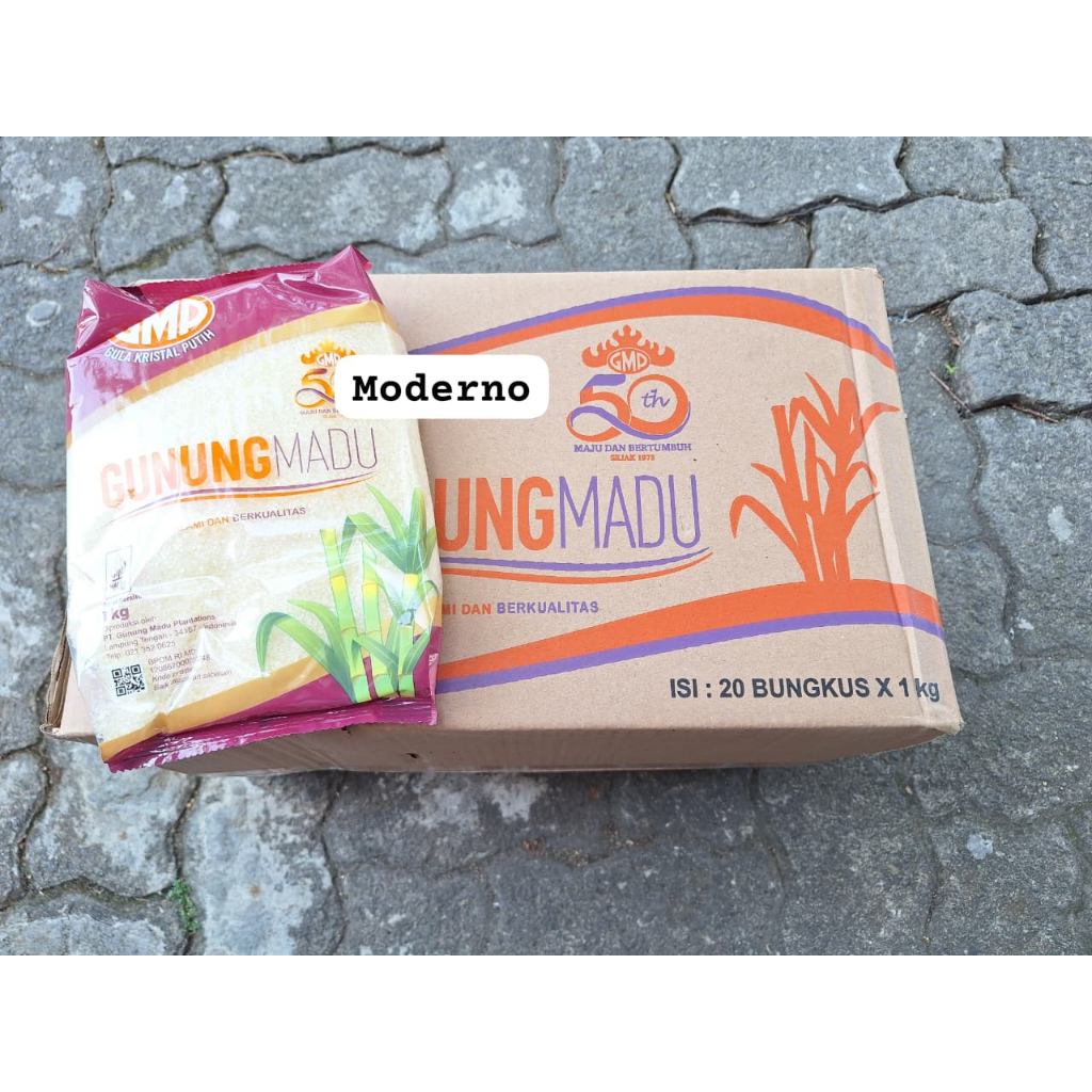 Gula GMP Kristal Putih 1 Kg - Gula pasir GMP 1 Kg perkarton isi 20