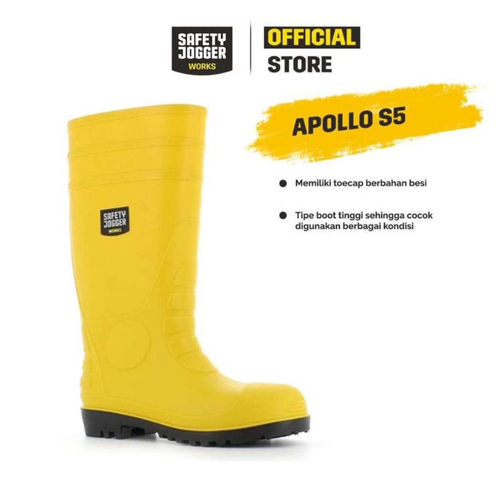 Safety Jogger Works Sepatu Boots Karet Apollo S5 Safety Boot - 38