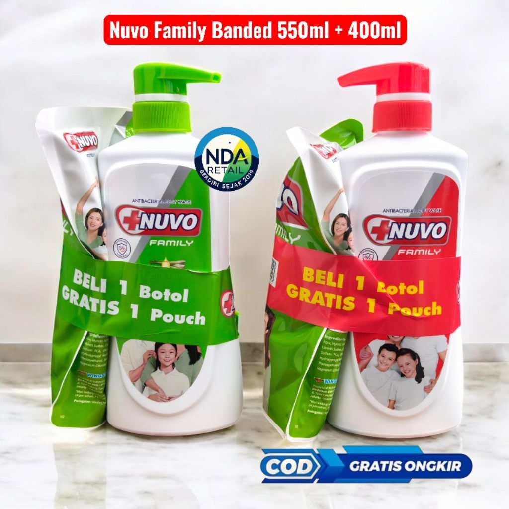 Nuvo Bodywash Banded 550ml + 400ml / Nuvo Pump 550ml + 400ml Sabun Mandi Cair