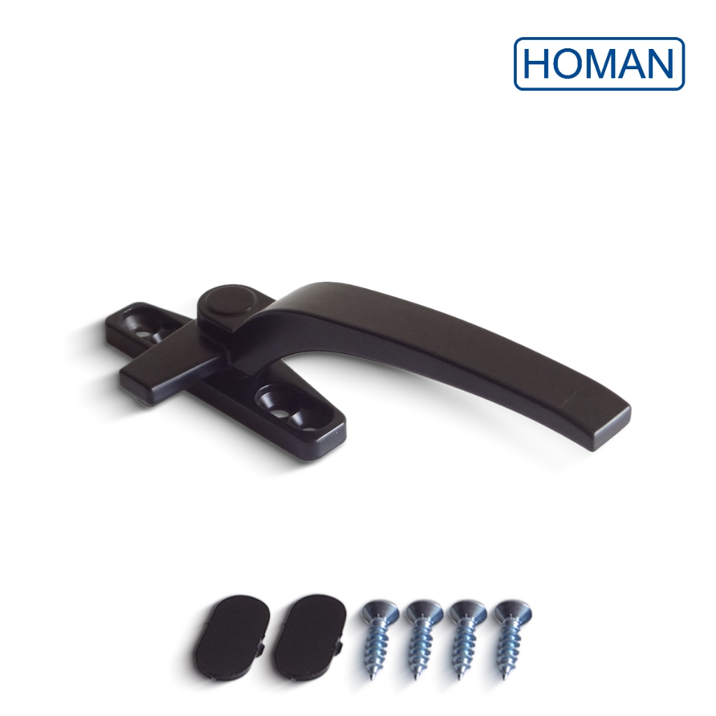 Homan Gagang Jendela Aluminium Hitam Putih Coffee Gagang jendela