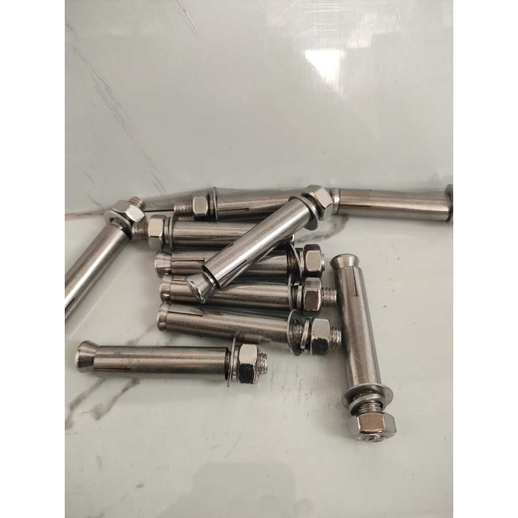 Dynabolt Stainlless 304 M13 x 80mm /Baut Beton M13 x 80mm / Dynabolt AC 80mm / Dynabolt M10 x 13 x 8