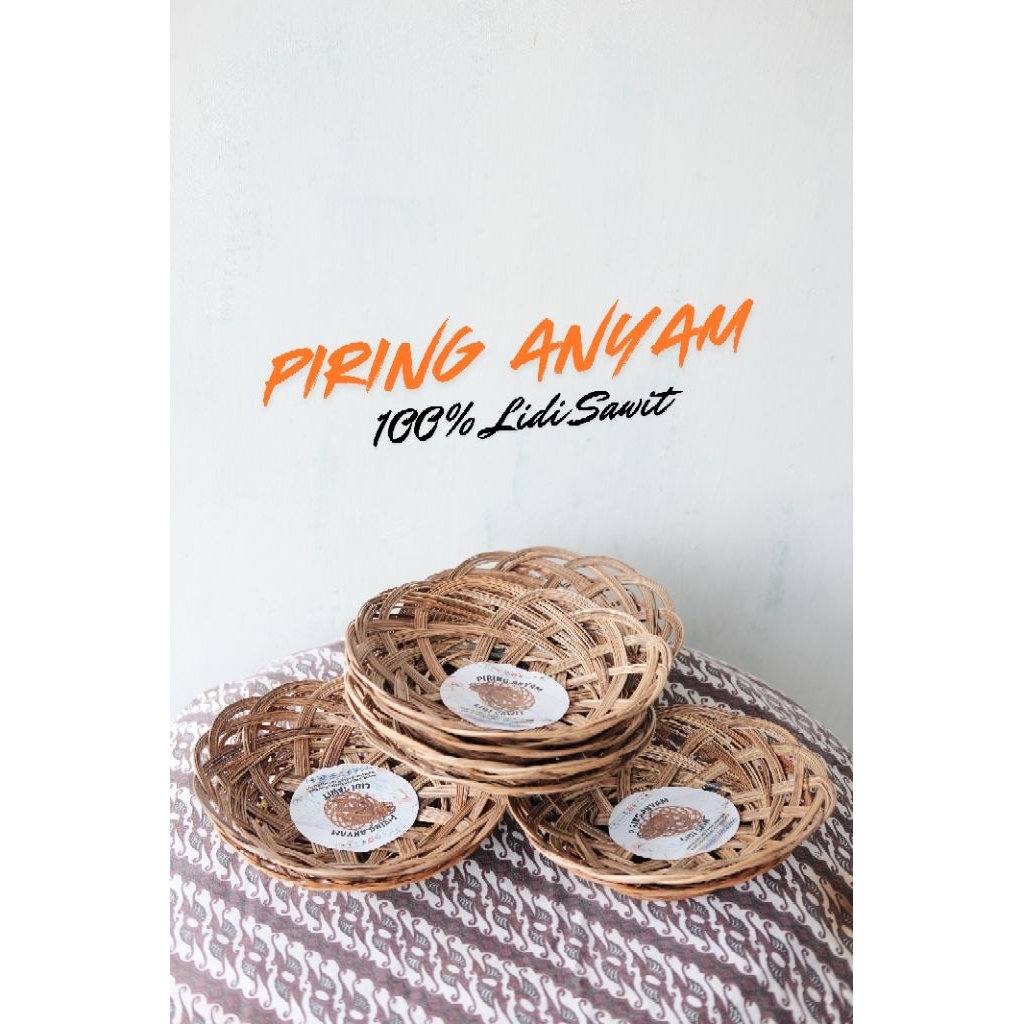 Piring anyam lidi pelepah sawit