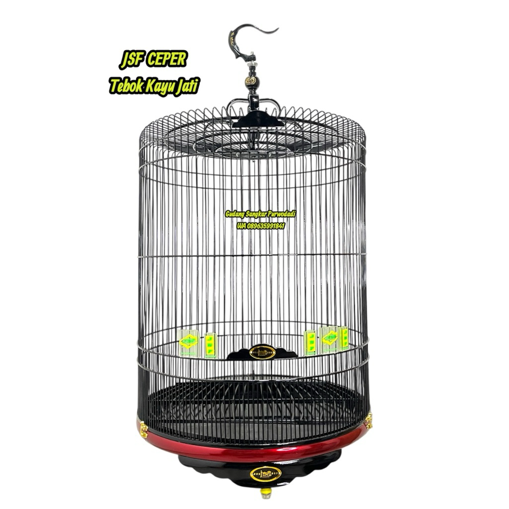 Sangkar Murai JSF Ceper Tebok Kayu Jati [FREE Packing Kayu]
