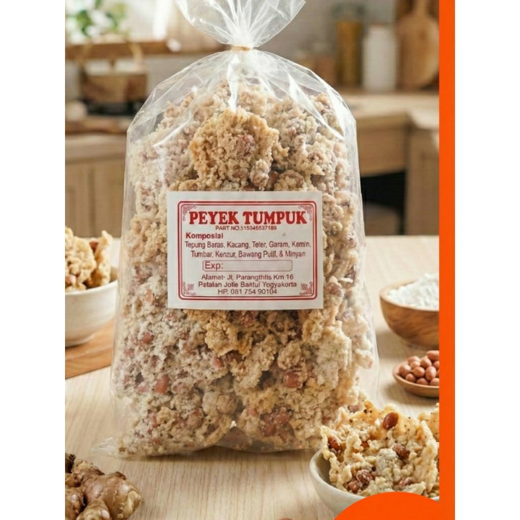 Peyek Tumpuk 500grm peyek kacang peyek khas Bantul camilan