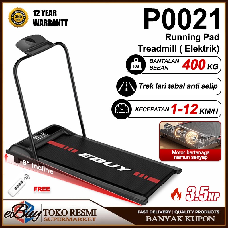 e-Buy Running Mat Treadmill (Listrik) Treadmill Elektrik Treadmill Listrik Treadmill / Treadmill Lip