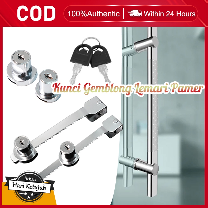 Kunci Pintu Geser Kaca/Kunci Pintu Geser untuk Lemari Display Barang