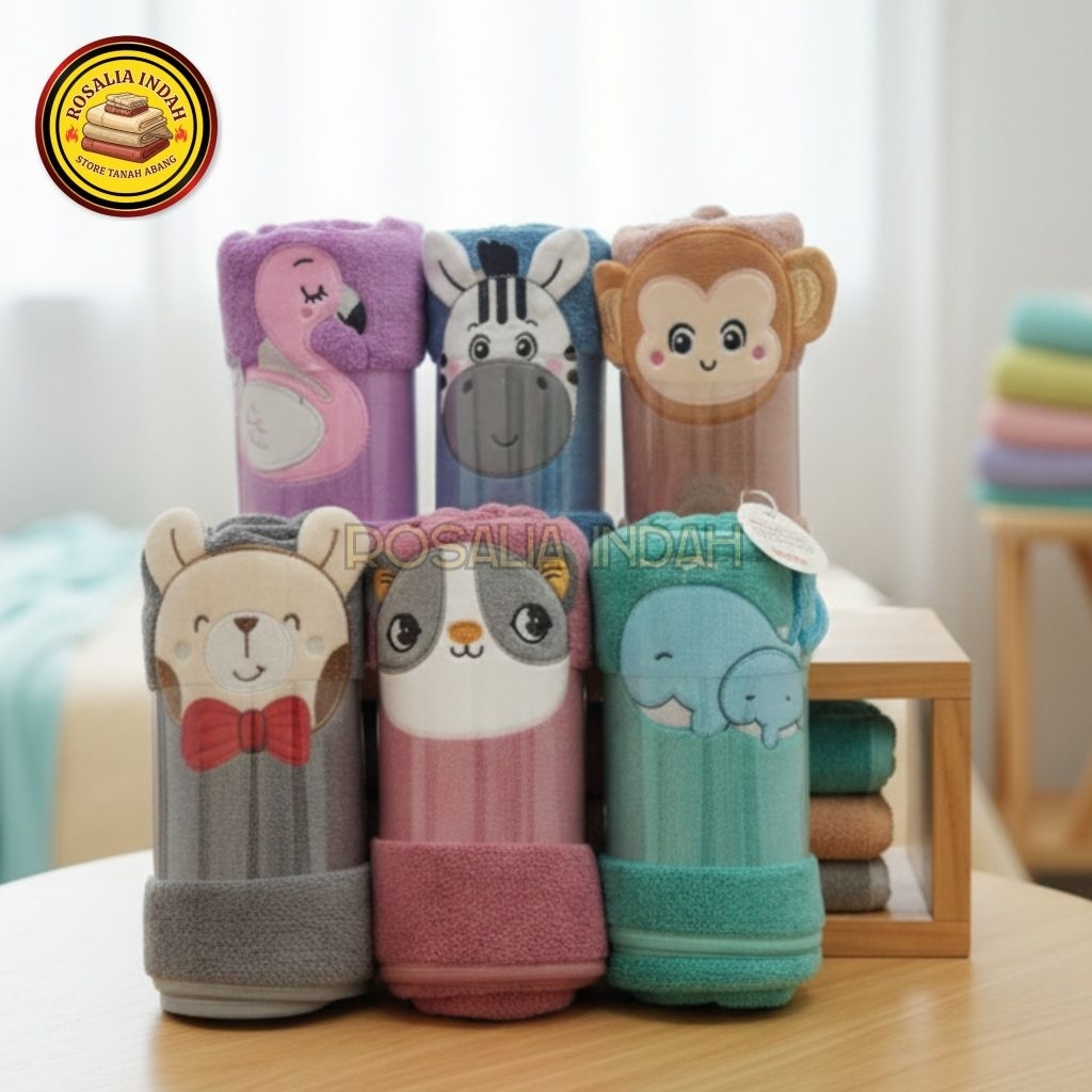 Rosalia Indah | Handuk Microfiber Kuping 60x120 Sarang Lebah | Motif Cantik Dan Bagus Menyerap Air.