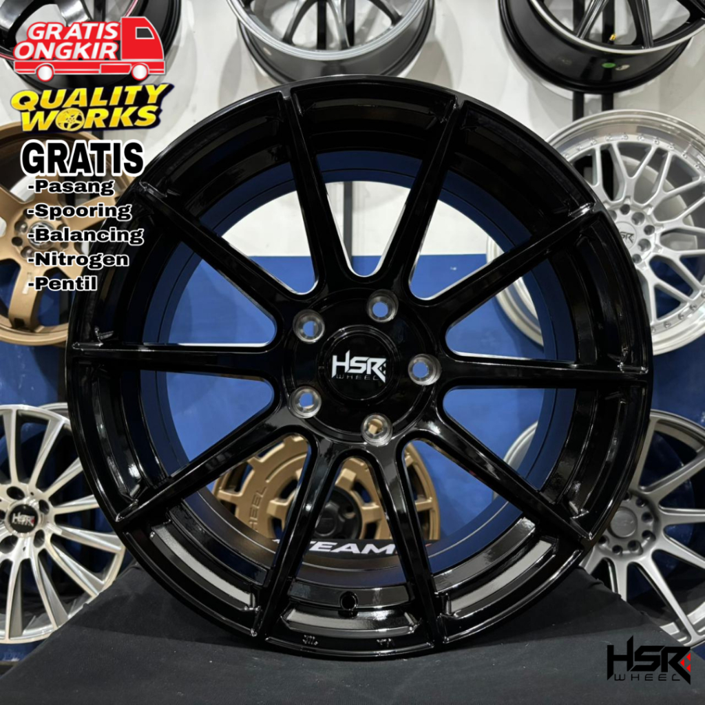 Velg Racing Mobil BMW E46 Ring 18 Lebar 8/9 Pcd 5X120 ET35 HSR Wheel NSX