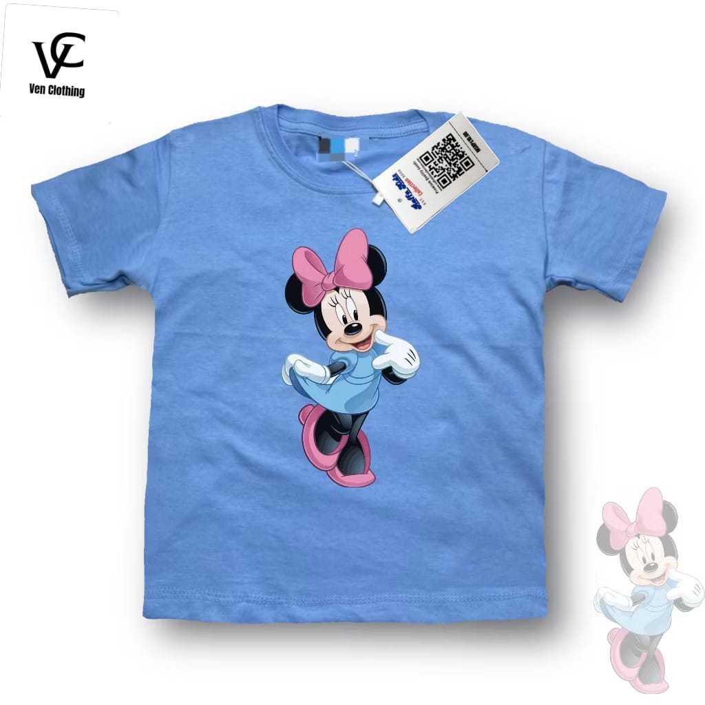 RAFFA KIDS - Kaos anak perempuan 1-8 tahun minnie mouse