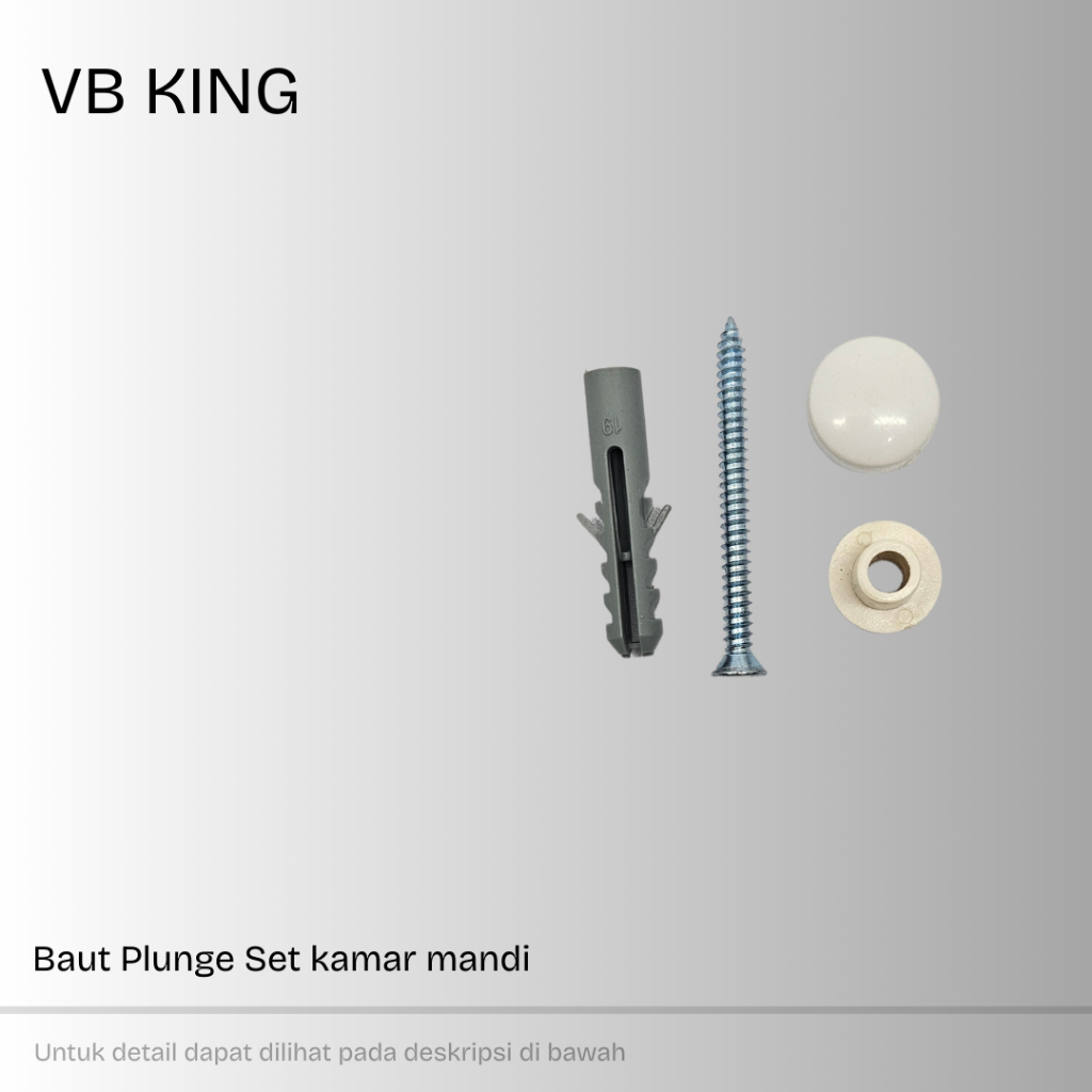 VBK Bathroom Plunger Bolt Set TA2SV2 – Mounting Screw Kit Universal Fit for Washroom Fixtures
