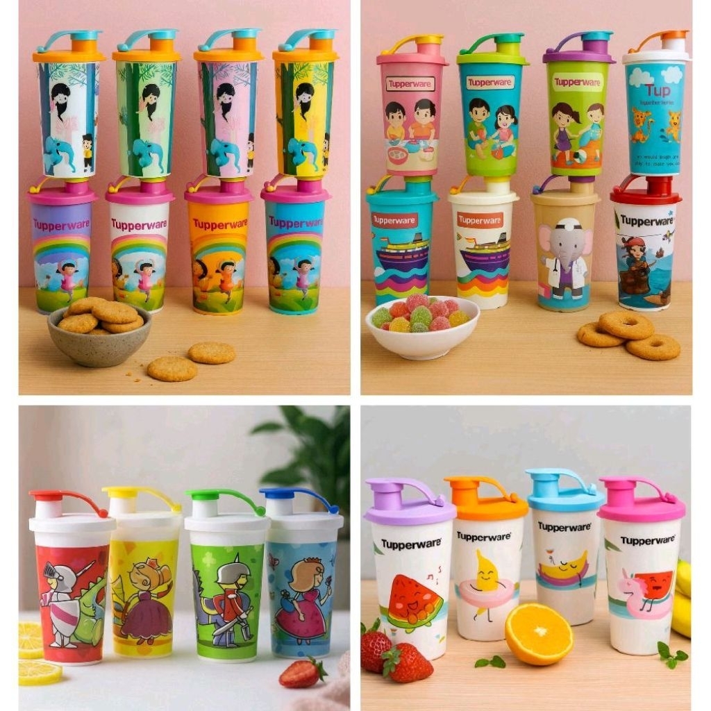 Tupperware fun Tumbler 260ml gelas botol minum anak ecer 1pcs / happy Tumbler / royal Tumbler / Tumb