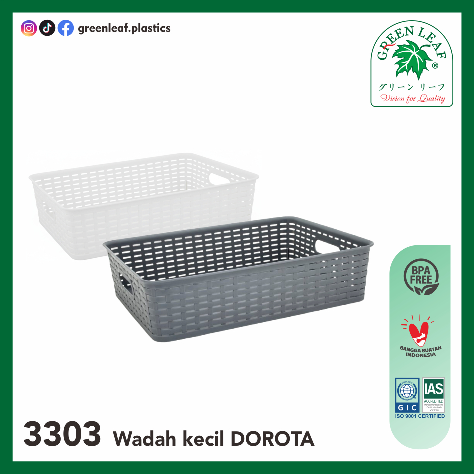 Green Leaf Keranjang / Container Mini Dorota (3303)