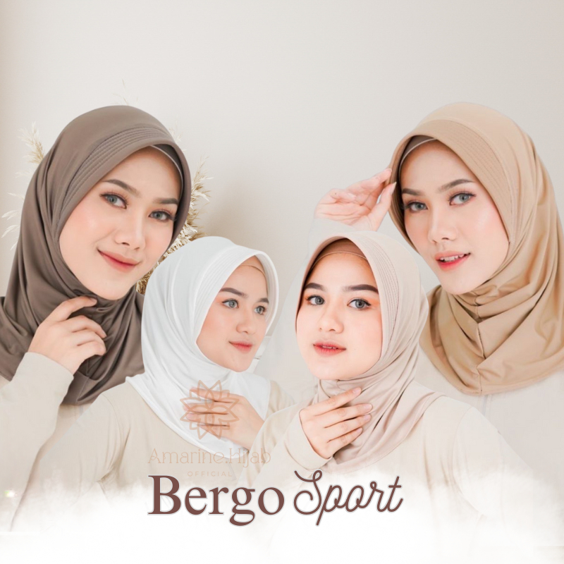 hijab bergo sport pet tebal size | jilbab sporty instan olah raga Spandek Bergo voli / jilbab instan
