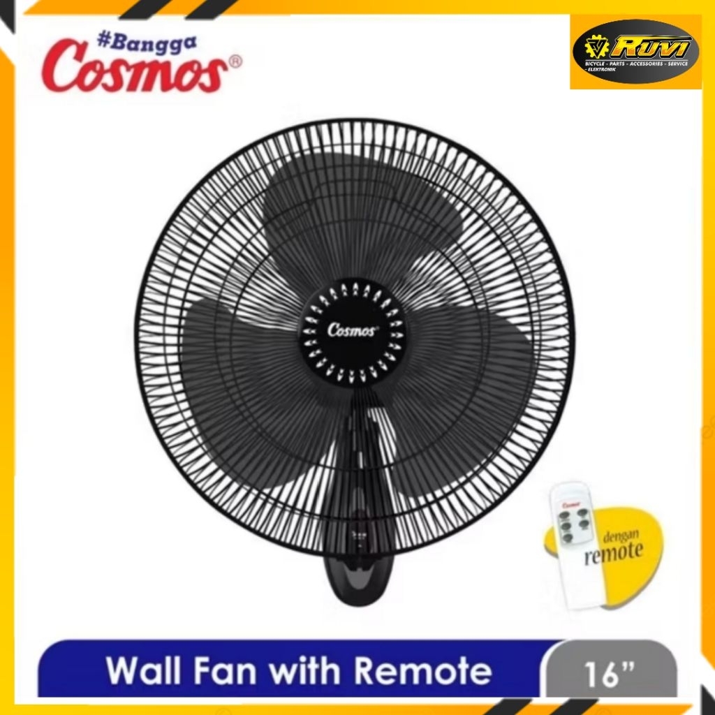 KIPAS DINDING COSMOS 16WFGR / COSMOS 16WFGR REMOTE CONTROL / UKURAN 16 INCH