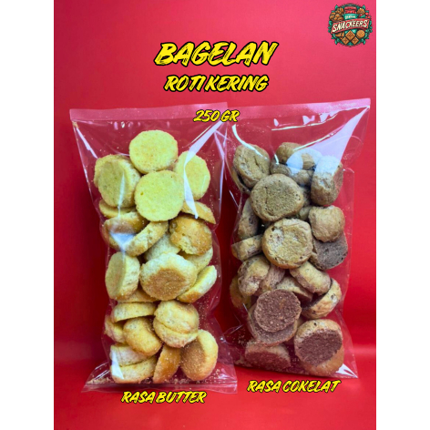 ROTI BAGELAN / BAGELAN ROTI KERING / BAGELAN RASA BUTTER DAN COKELAT / BAGELAN