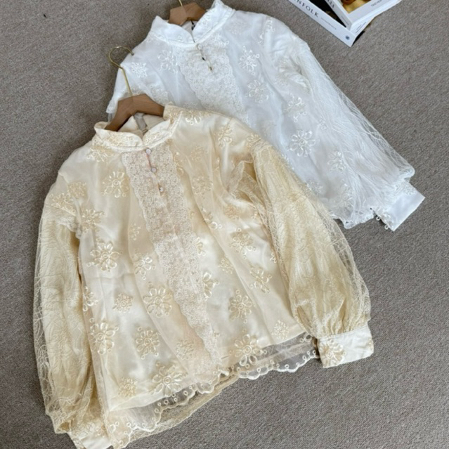 Fatunhijabs - Loniva Blouse Brukat Organza - Atasan brukat - blouse kondangan