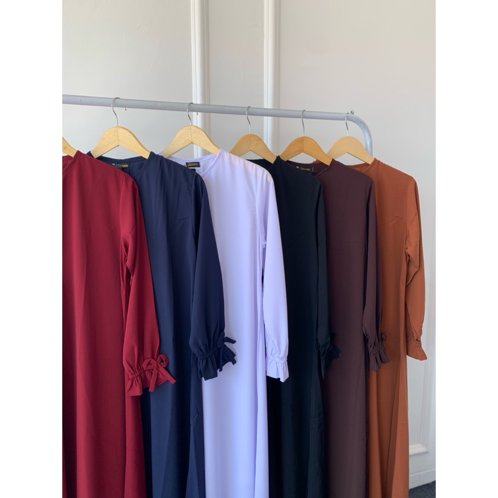 Gamis Polos Adiba By Fathah/Bahan Wolfis