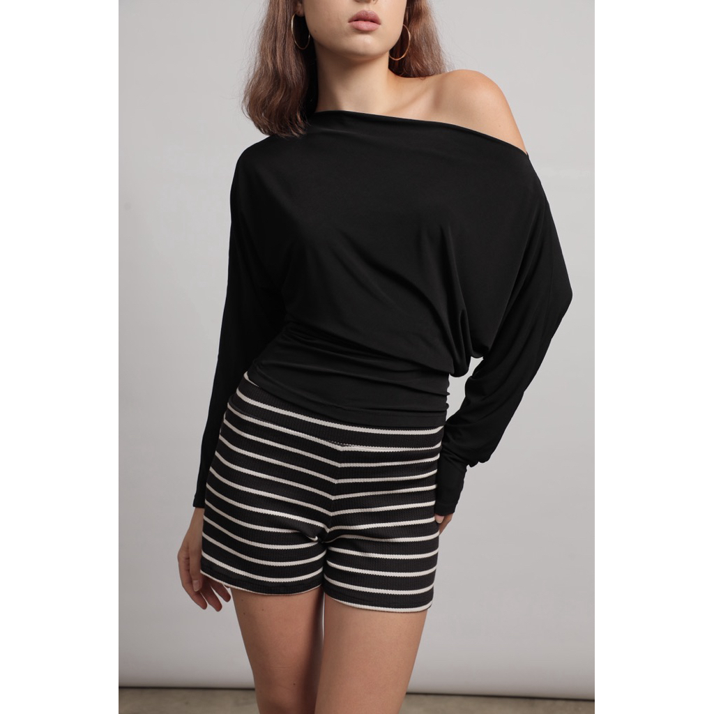 BEUBIE - Celine Stripe Pants - Knit premium - Short Pants