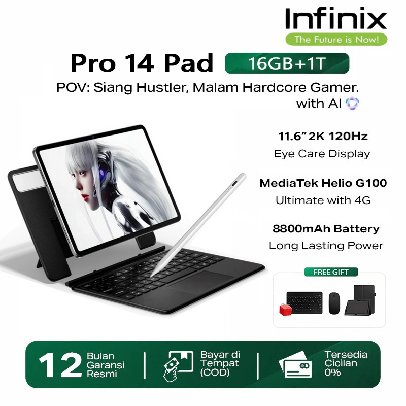 INFINlX Asli Baru Tab Pro 14 Pad Android Tablet murah cuci gudang 11.6 inci 120Hz 5G promo trade in 