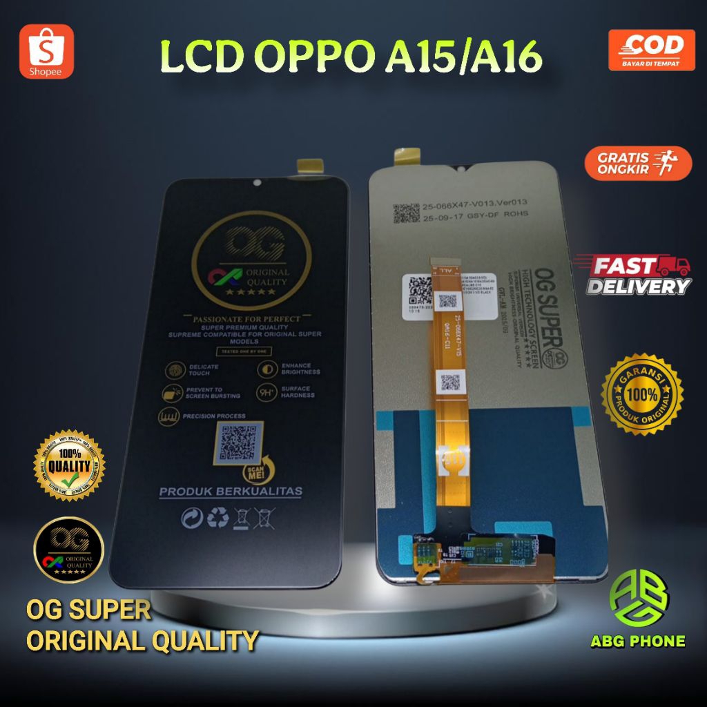 LCD+TS OPPO A15/A15S/A16E/A16K/A16/A6/C15/C11/C12/C25/NARZO 20/30A/50A/D215G