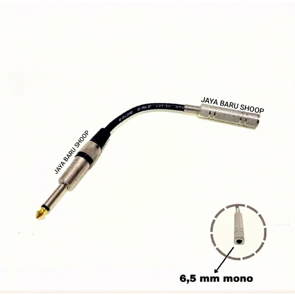 Kabel Converte Akai 6,5mm Male Mono To Akai Female Mono