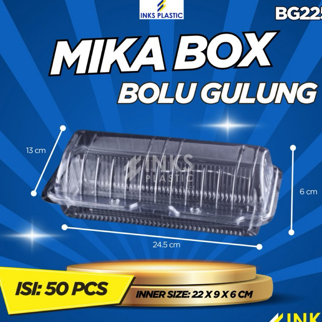 MIKA BOX BOLU GULUNG LIPAT BG 225 MIKA BOX ROTI BAKAR