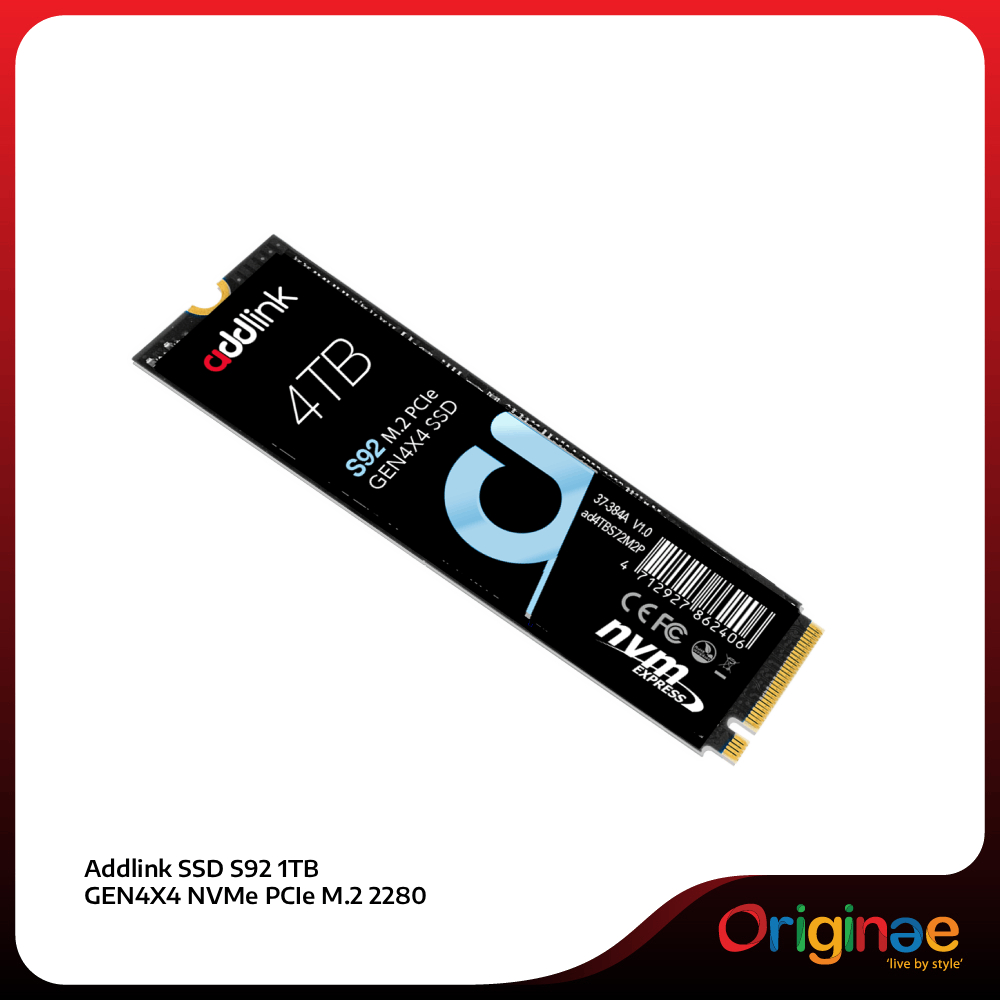 Addlink SSD S92 1TB GEN4X4 NVMe PCIe M.2 2280 Internal SSD