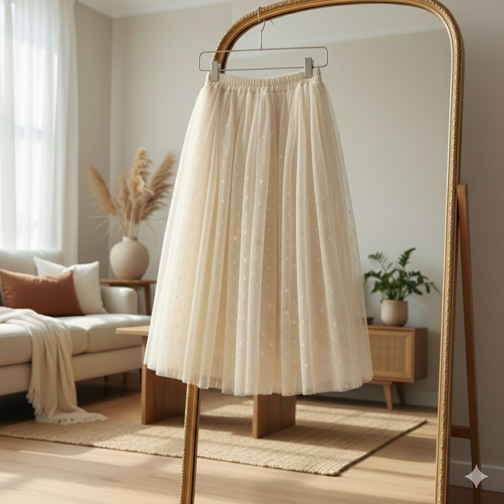 Rok tulle dott Rok Anak remaja WanitaPremium Lebar Mayung Tebal Lebaran Kondangan Model Terbaru