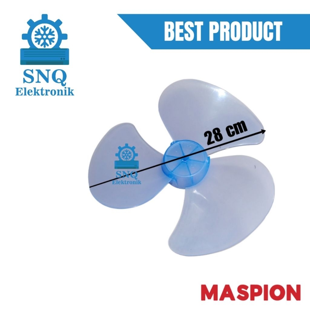 Baling - baling kipas angin MASPION 12 inch diameter +- 28 cm - daun kipas angin MASPION model duduk