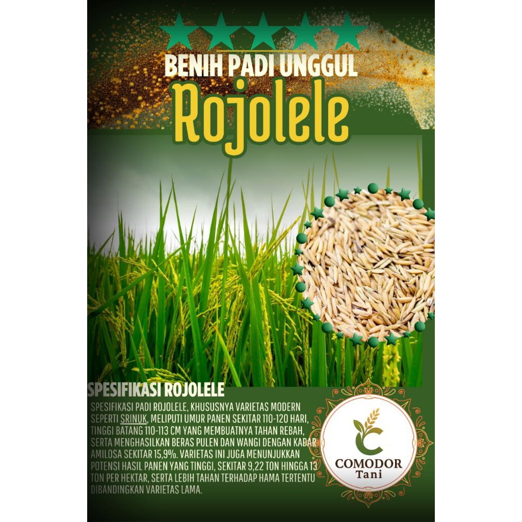 Bibit Padi Rojolele Unggul Berkualitas Ultra Super Kemasan 5Kg