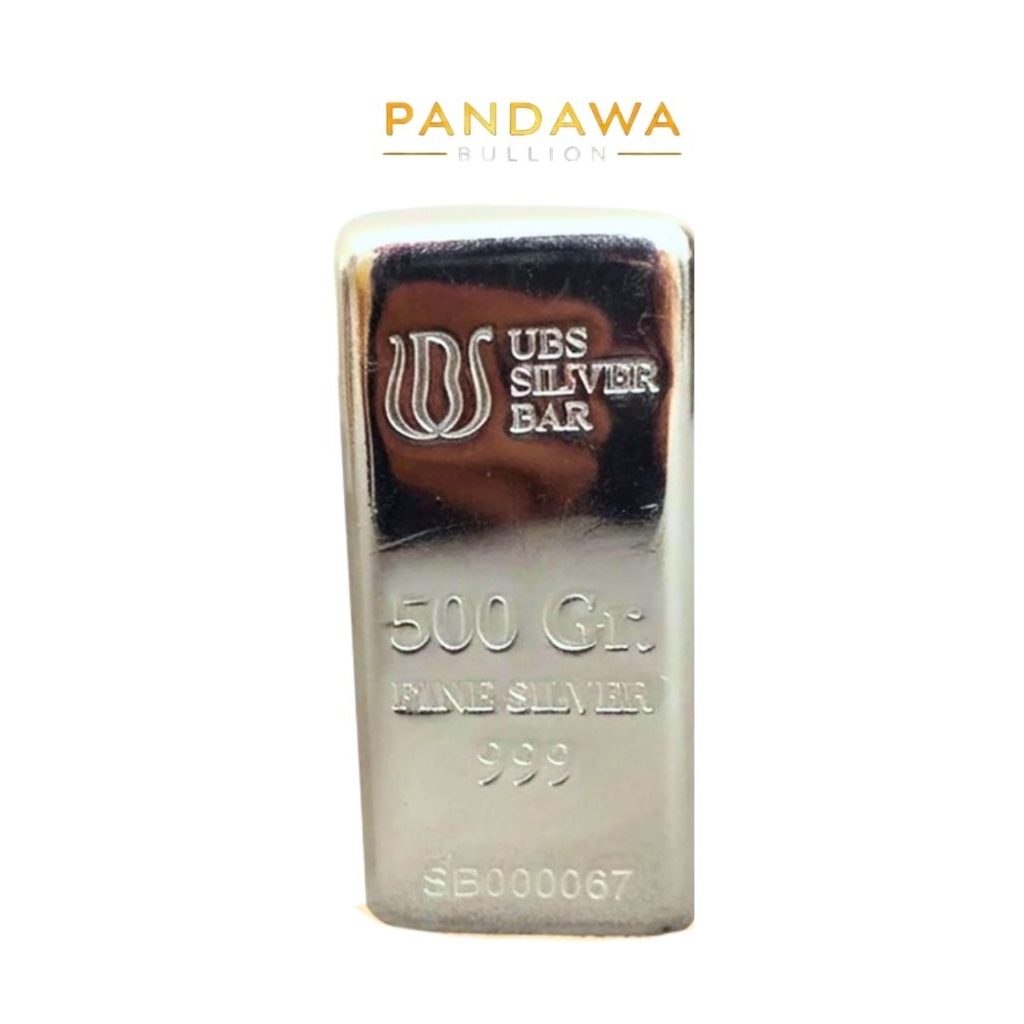 Logam Mulia Perak Batangan Fine Silver 999 UBS Silver Certified Cast Bar Perak