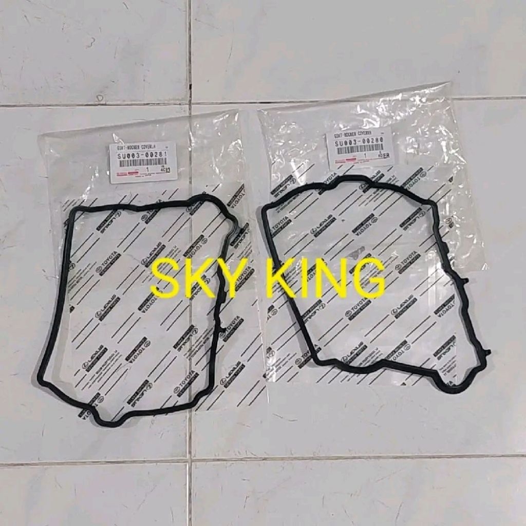 1SET 1 SET (2PCS) GASKET SILINDER CYLINDER HEAD COVER KARET PAKING PACKING TUTUP KLEP KELEP KIRI KAN