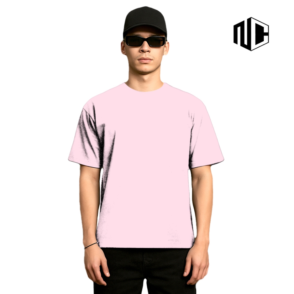 Niftycloth Kaos Polos Pria Wanita - Pink