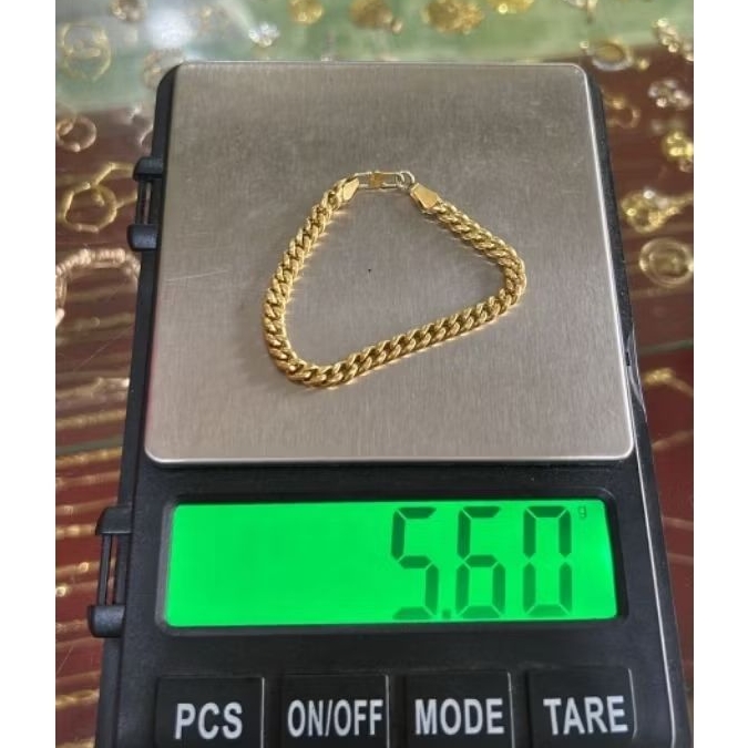 gelang emas 22k kadar 700