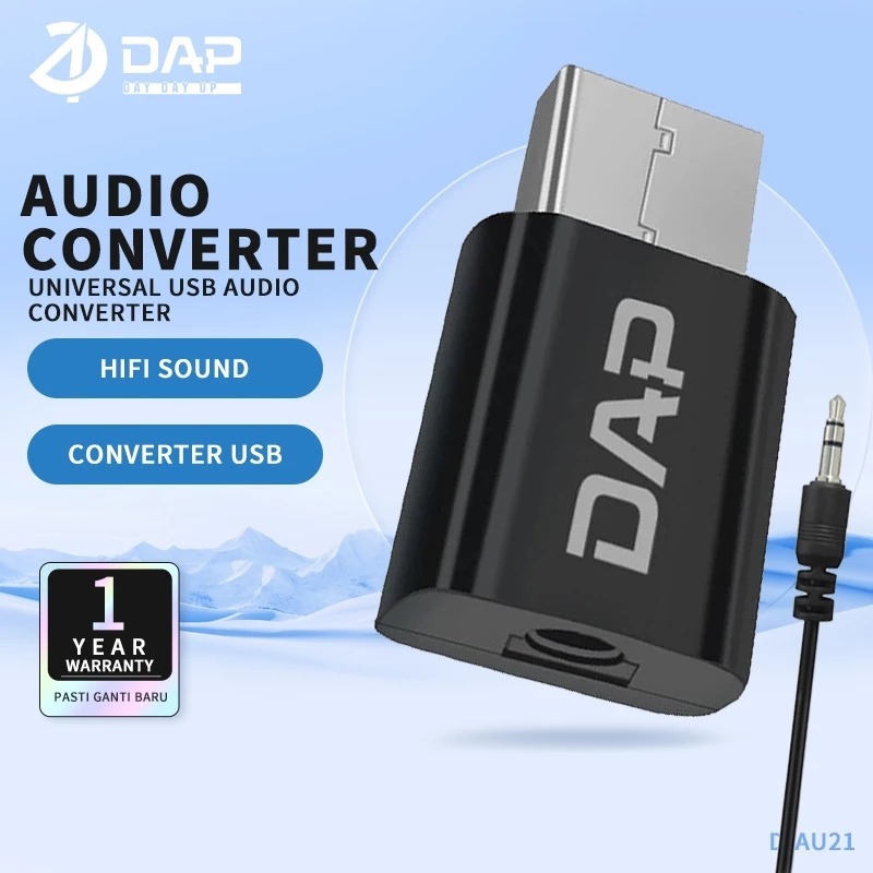 DAP D-AU21 Bluetooth Audio Converter Cabel USB to Jack 3.5mm Support A2DP AVRCP AVDTP HFP & HSP AU21
