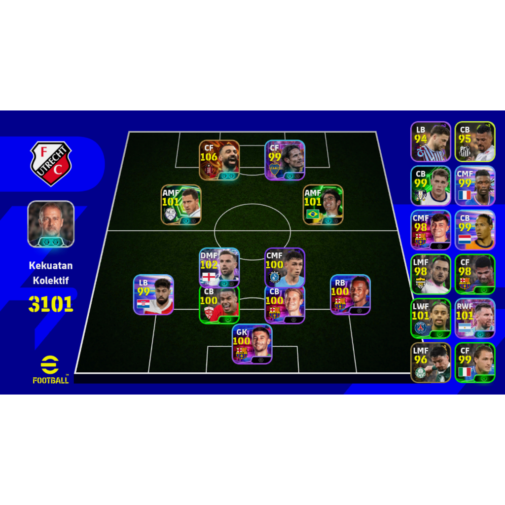 Akun Efootball mobile 2026 Big Time Salah ft Pack barcelona