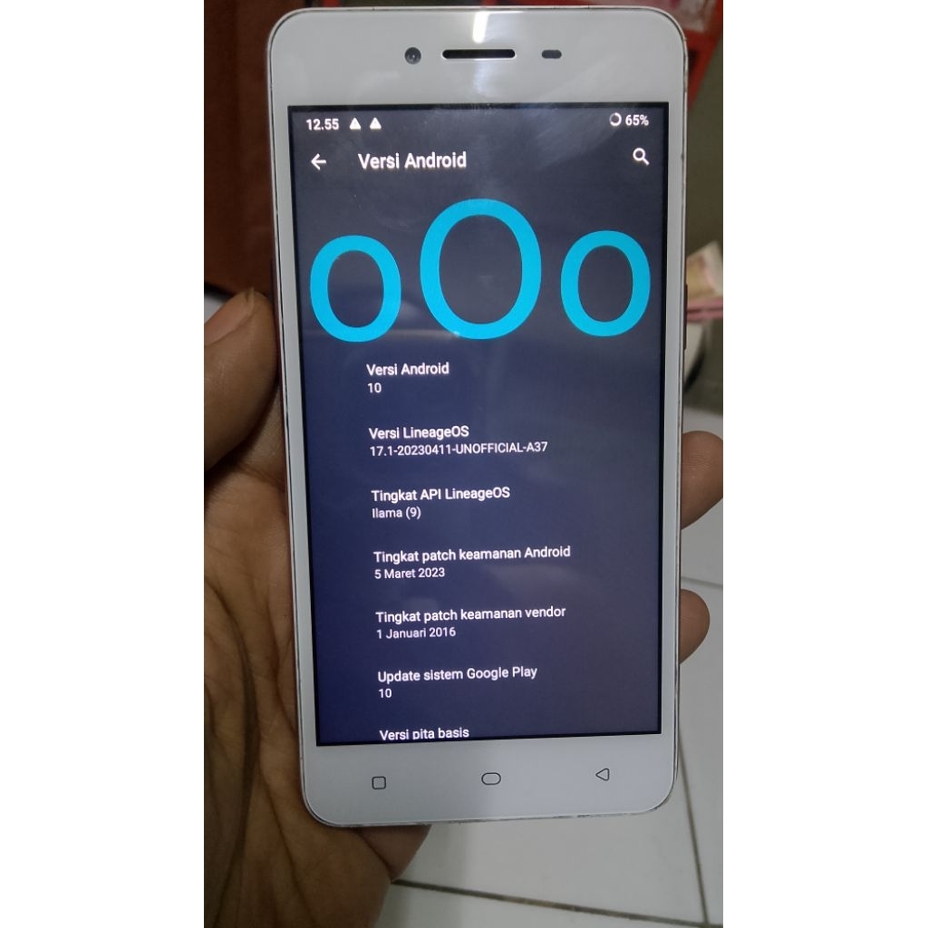 oppo a37f versi android 10 siap pake