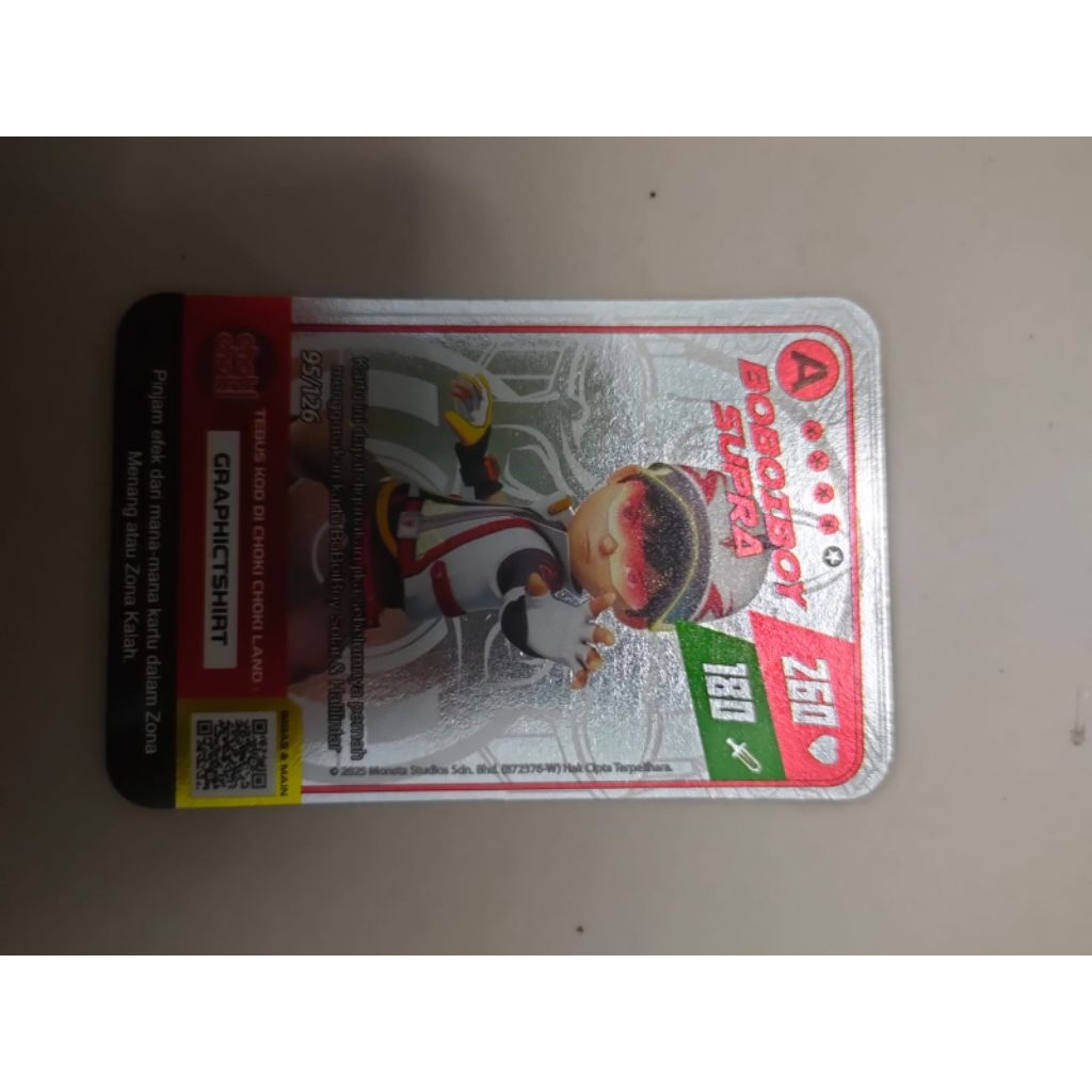 kartu boboiboy monsta galaxy card/kartu boboiboy choki choki,boboiboy supra 95/126
