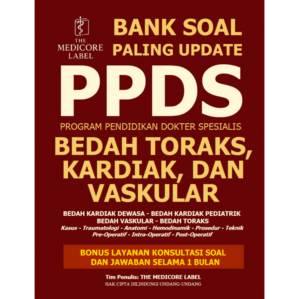 Bank Soal PPDS Bedah Toraks Kardiak dan Vaskular Buku BTKV Thorax Kardiovaskular Cardiothoracic Surg