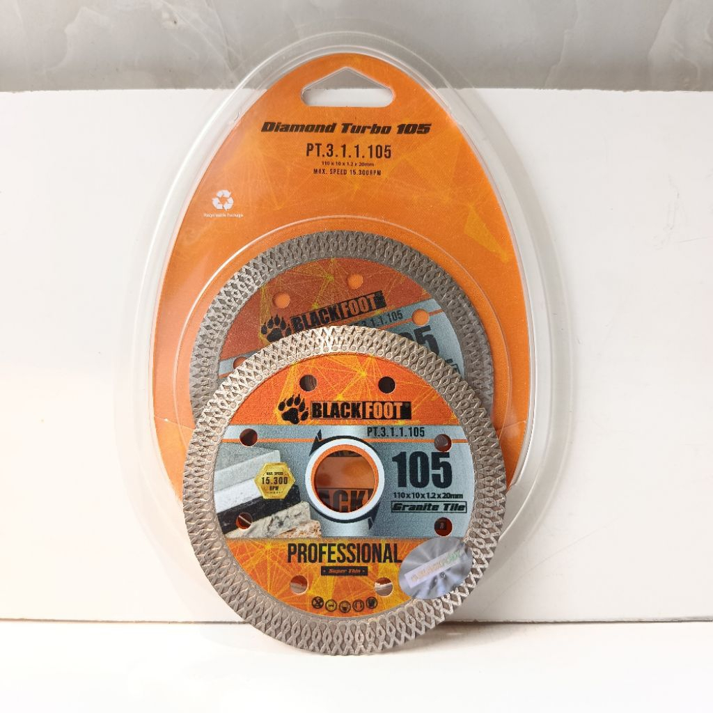 MATA PISAU POTONG GRANIT MARMER BLACKFOOT TURBO 4 INCH  DIAMOND WHEEL MATA GERINDA PEMOTONG GRANIT