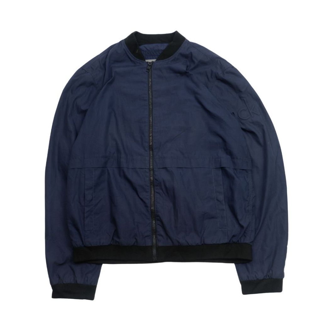 CALVIN KLEIN JEANS Bomber Jacket - Navy Blue w/ Mesh Lining