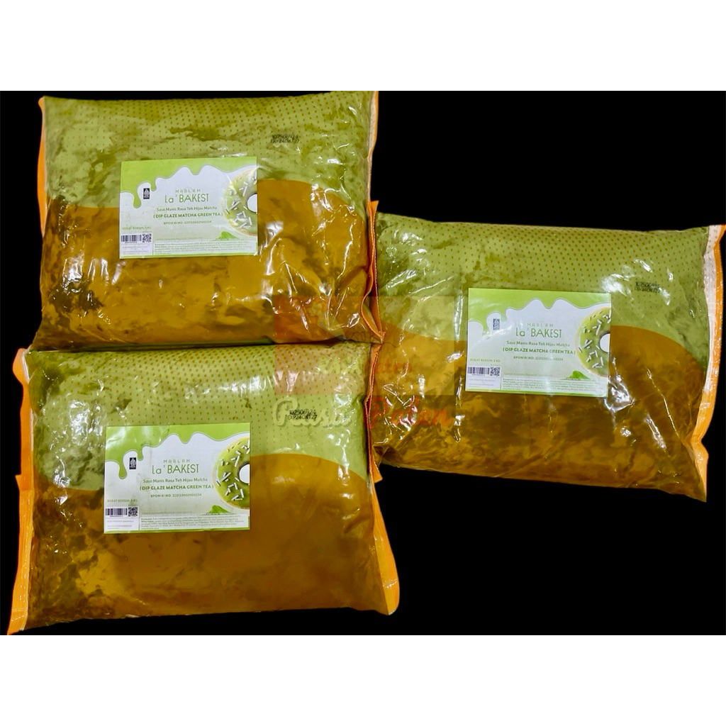 GLAZE GREEN TEA MATCHA 5 kg BANTAL Maglam La'Bakest Halal BPOM RI Selai Premium Makanan Kue