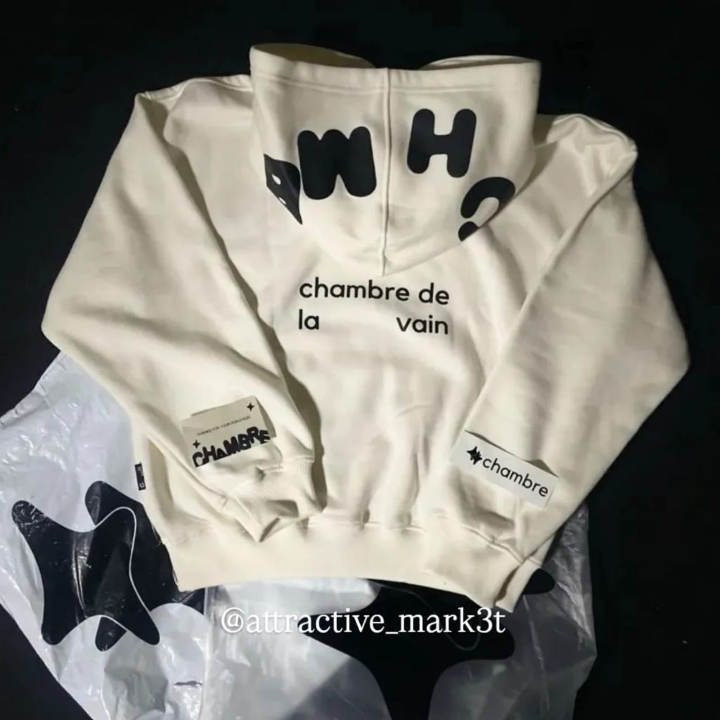 (ORIGINAL 100%) CHMB HOODIE BOXY SULLY WHITE